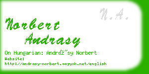 norbert andrasy business card